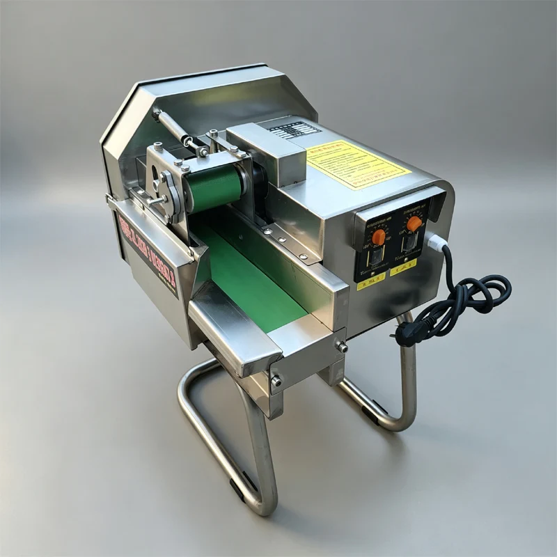 Commercial Vegetable Cutter Machine Stainless Steel Electric Scallion Chopper Dual Speed Quick Operation For Supermarket