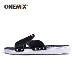 ONEMIX Flip Flop kobiety letnie mieszkania kapcie para Cartoon plaża brodząc buty sandały mężczyźni antypoślizgowe buty kryty dom