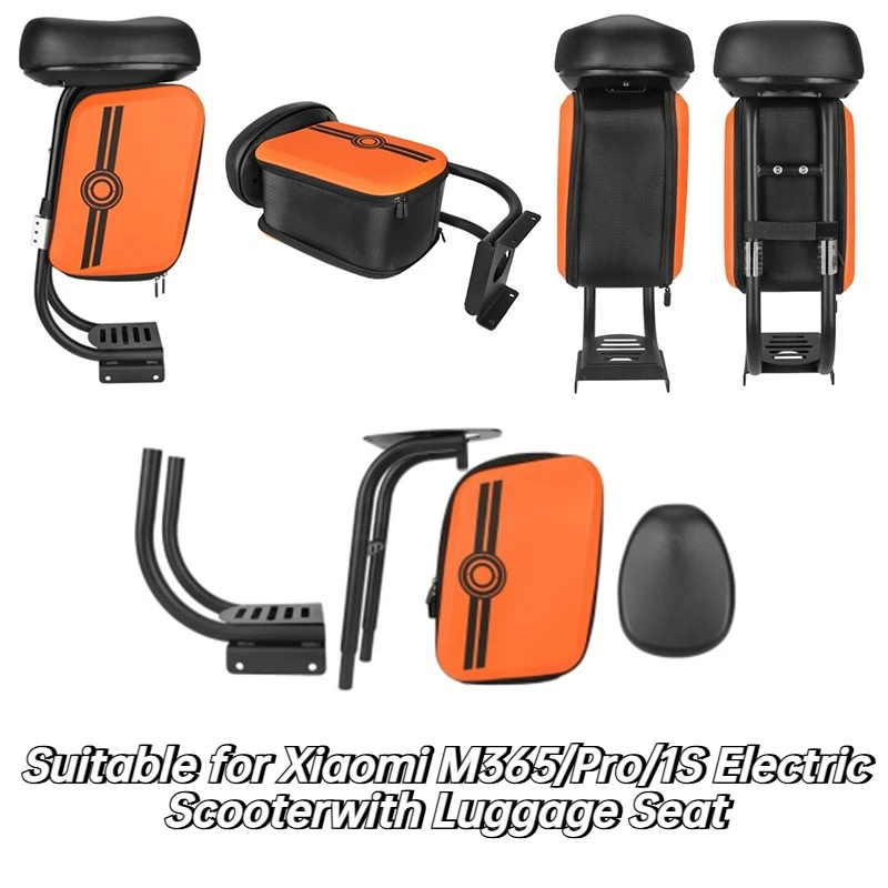 

Suitable for Xiaomi M365/Pro/1S Scooter with Luggage Seat Comfortable Large Seat Bag Folding Non Punching Shock Absorber Saddle