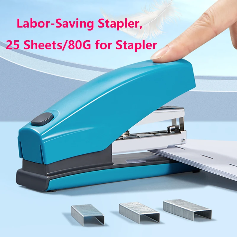 Comix Labor-Saving Stapler/Stapler 24/6 26/6 Red/Blue/White Office Home Stapler B3017N