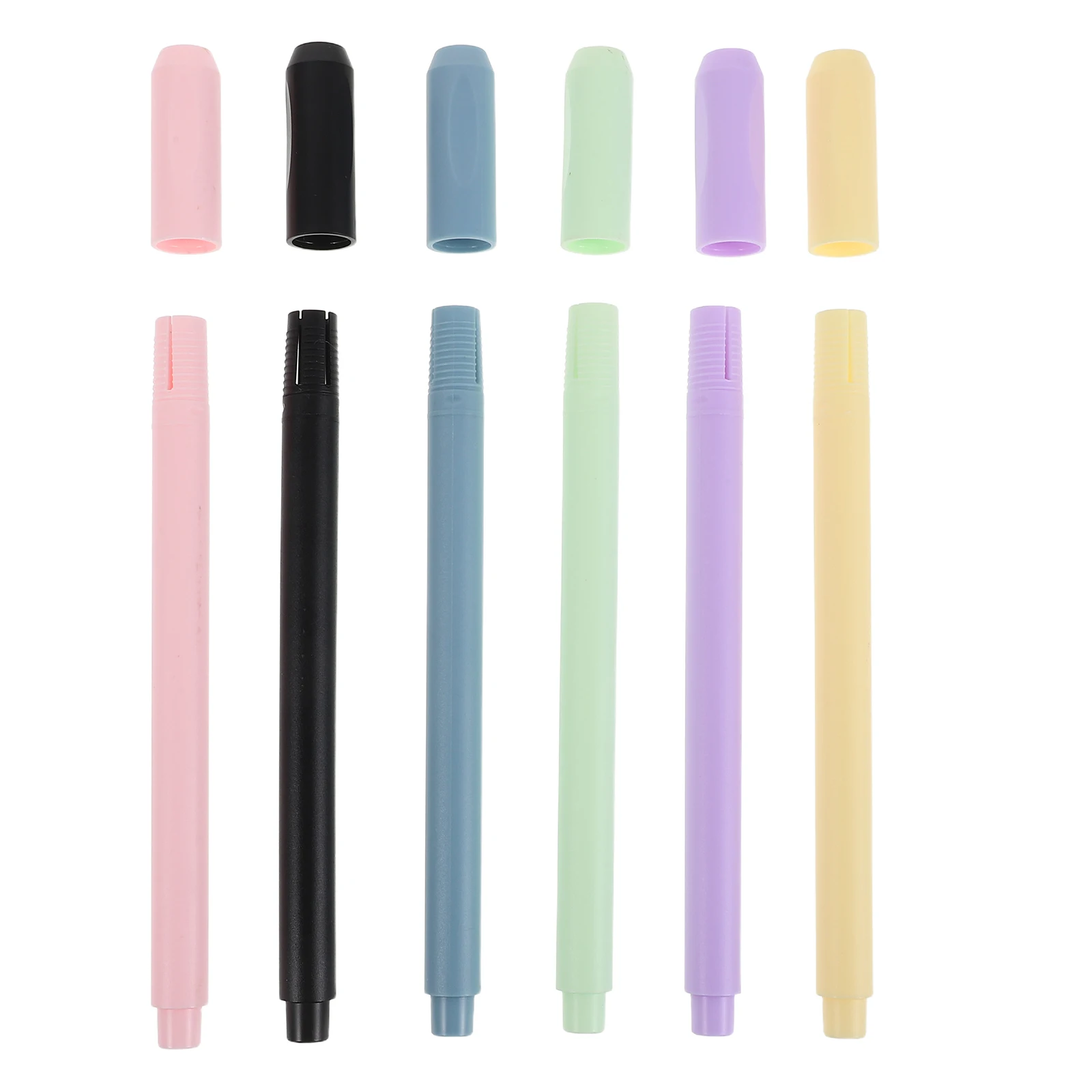 

6pcs Pencil Extender Holder Ergonomic Writing Aid For Kids Crayon Extension Tool Art School Supplies Universal Plastic