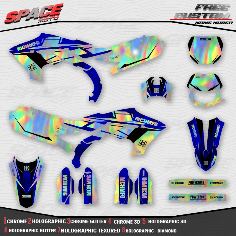 SPACE MOTO For YAMAHA 19-23 YZF250 18-22YZF450 19-22 WRF450 20-23 WRF250 Custom Motorcycle Graphics Background Decals Stickers