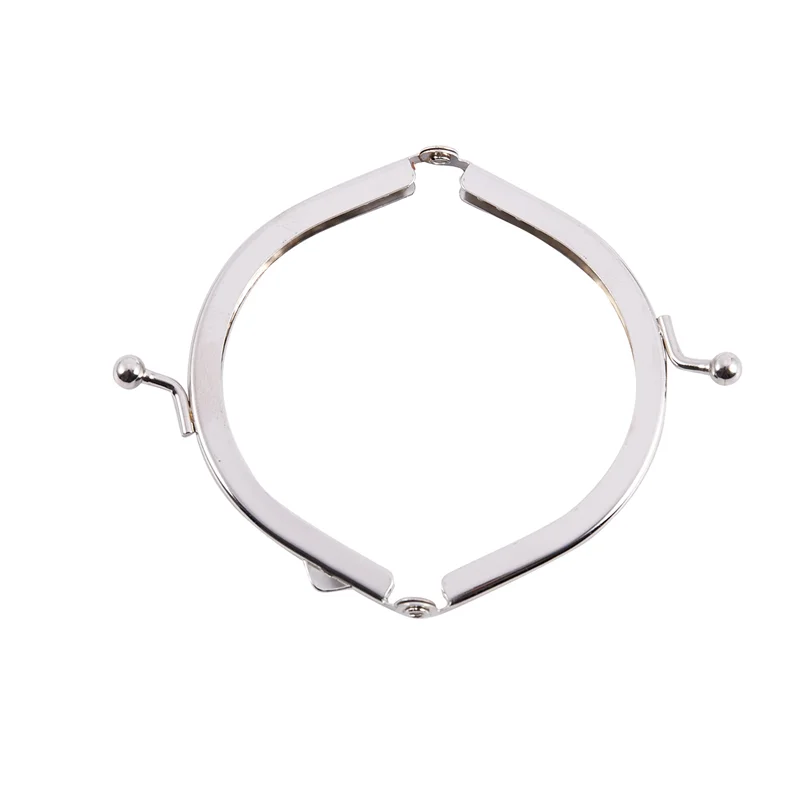 

NEW-20 Metal Frames Snap Clasp Arch Pattern Coin Style Purse Silver