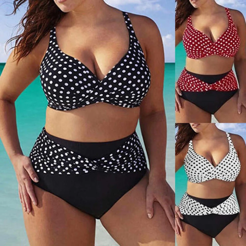 Conjuntos de biquíni estampa listrada feminino, maiô sexy, conjunto de 2 peças, roupa de banho feminina, tankini praia solta, verão, novo, 6XL