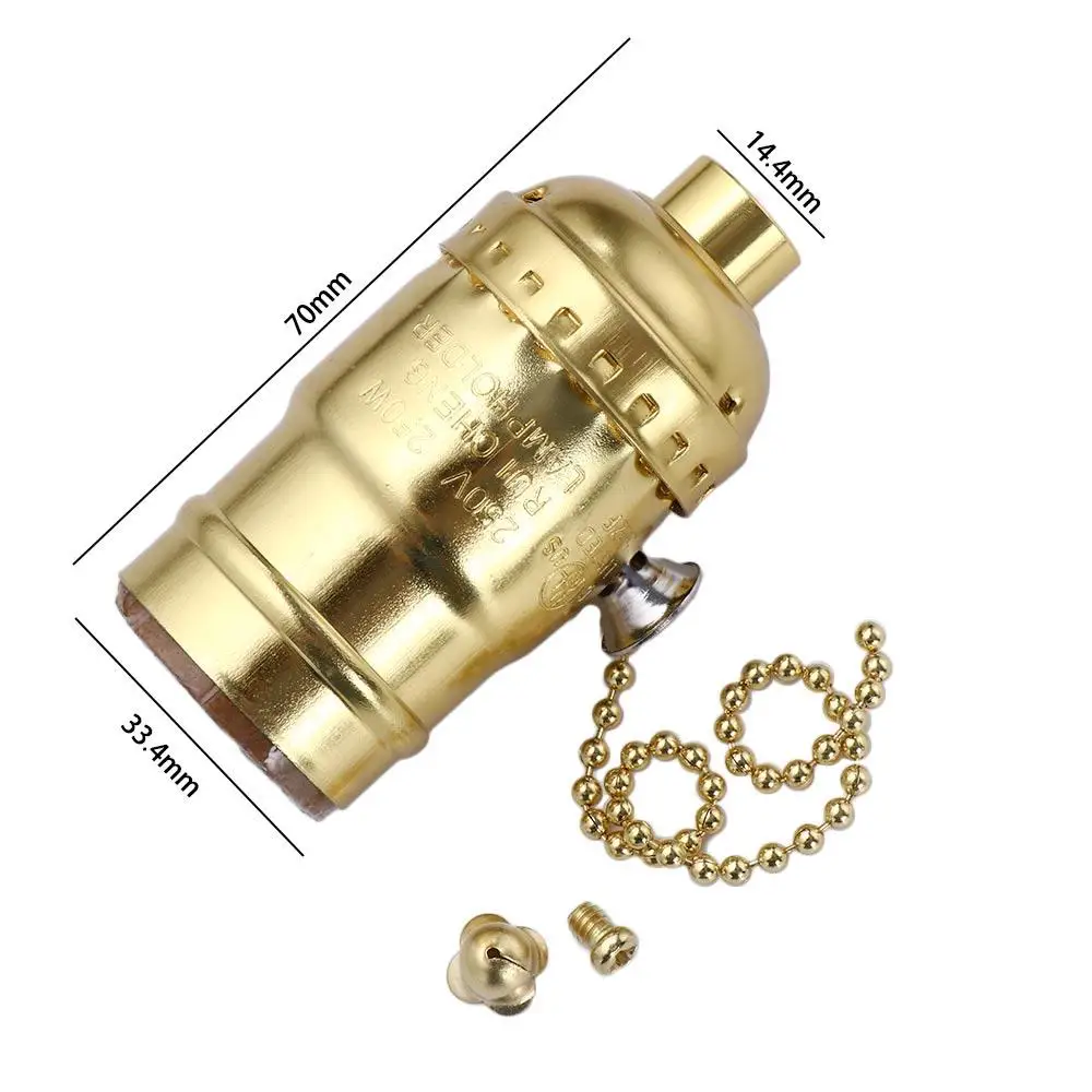 

Retro Top Quality Aluminum Shell Edison E26/E27 Base Lamp Holder Socket Holder No Switch Lighting Accessories Lamp Bases