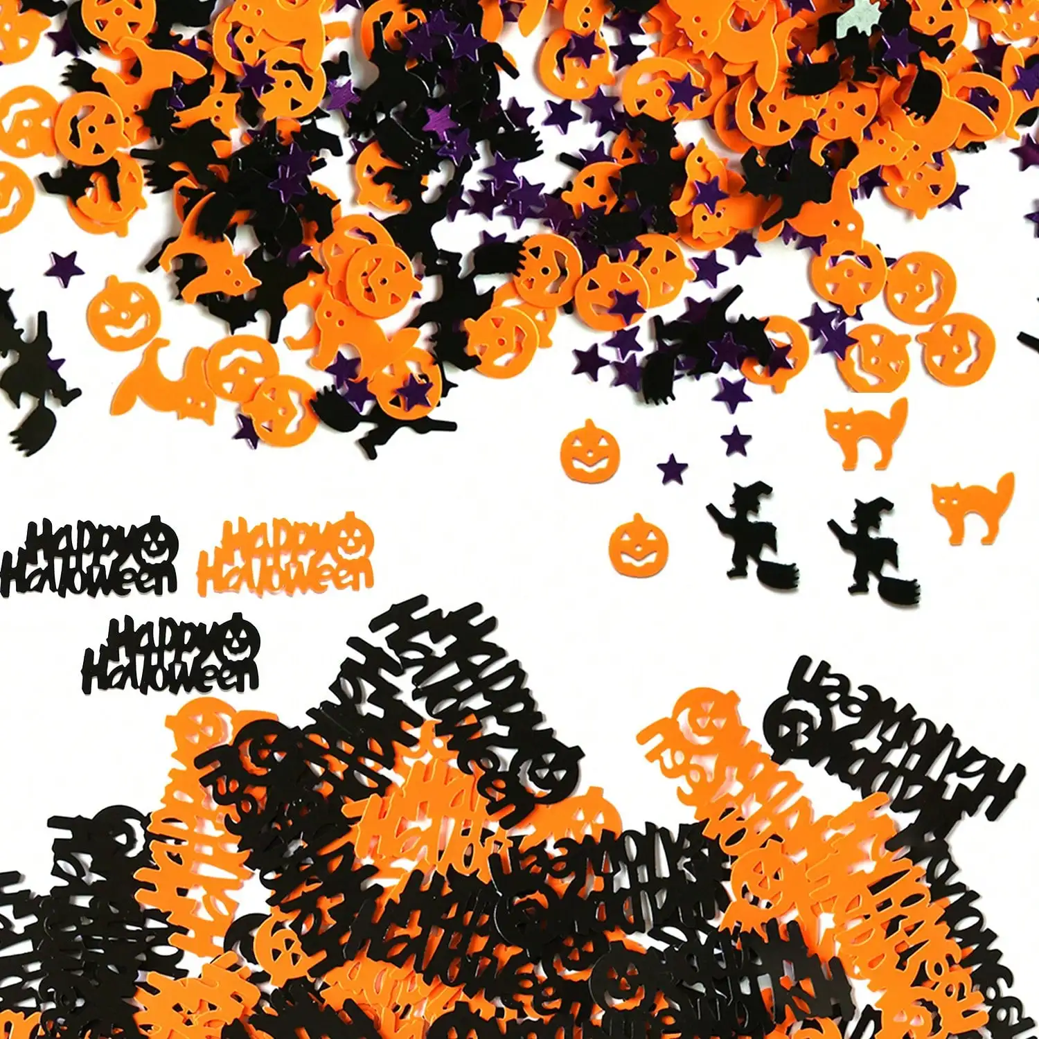 15g Halloween PVC Tischkonfetti Kürbis Fledermaus Pailletten für Halloween-Party Bar Geisterhaus Dekorationszubehör – Detail 1