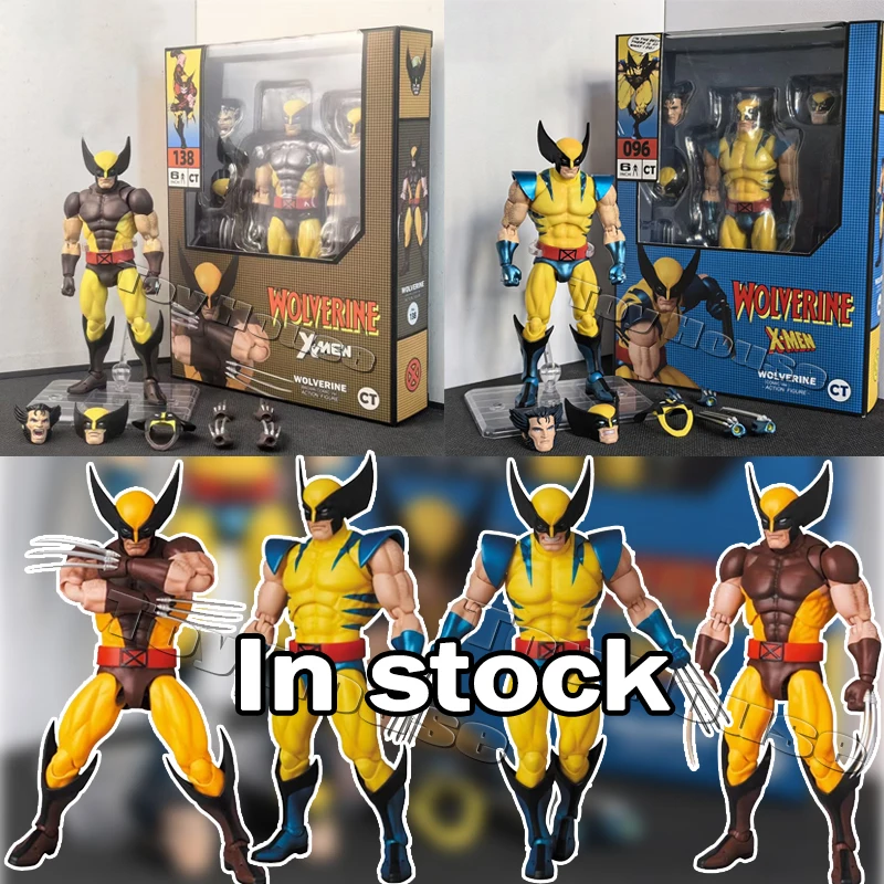 

New CT Toys Mafex 96 Wolverine Figure Brown Comic X-Men Action Figure Shf Mafex 138 Anime Figurine Ko Model Doll Kid Toys Gifts