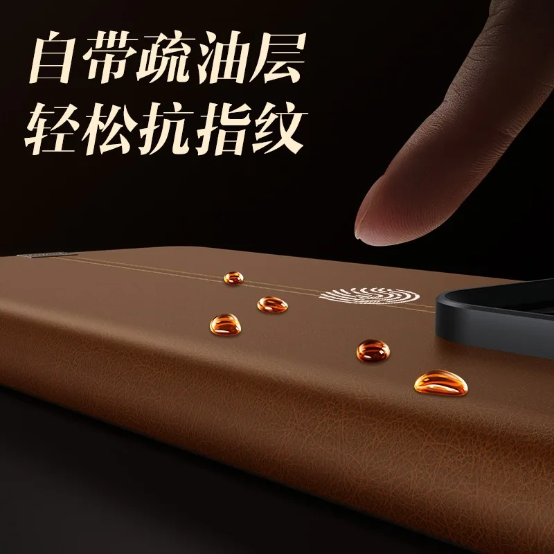Vintage PU Leather Case For Xiaomi 15 15 Pro 14 14 Pro Built-in Magnetic Metal Lens Frame Simple Stylish Protective Case