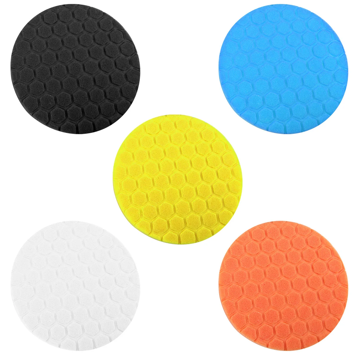 5pcs 6 Inch 150mm Hex Logic Polishing Pad for Car Polisher Pack of