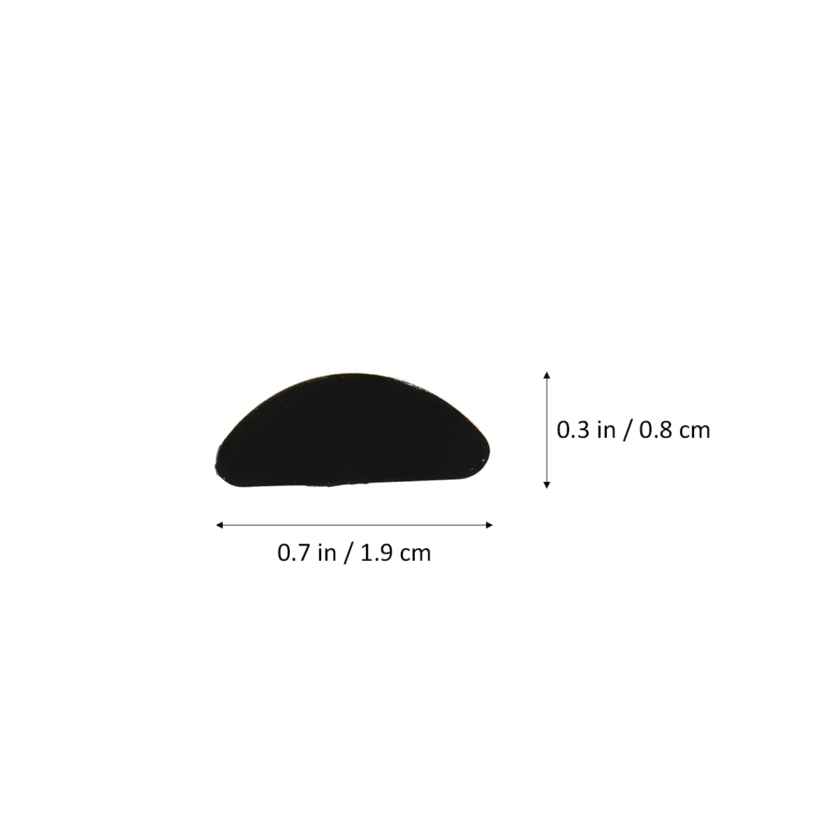 

10pcs Nose Pads for Glasses Silicone Non-slip Black Bridge Eyeglasses Support Self Adhesive Anti Slip Fit Comfortably
