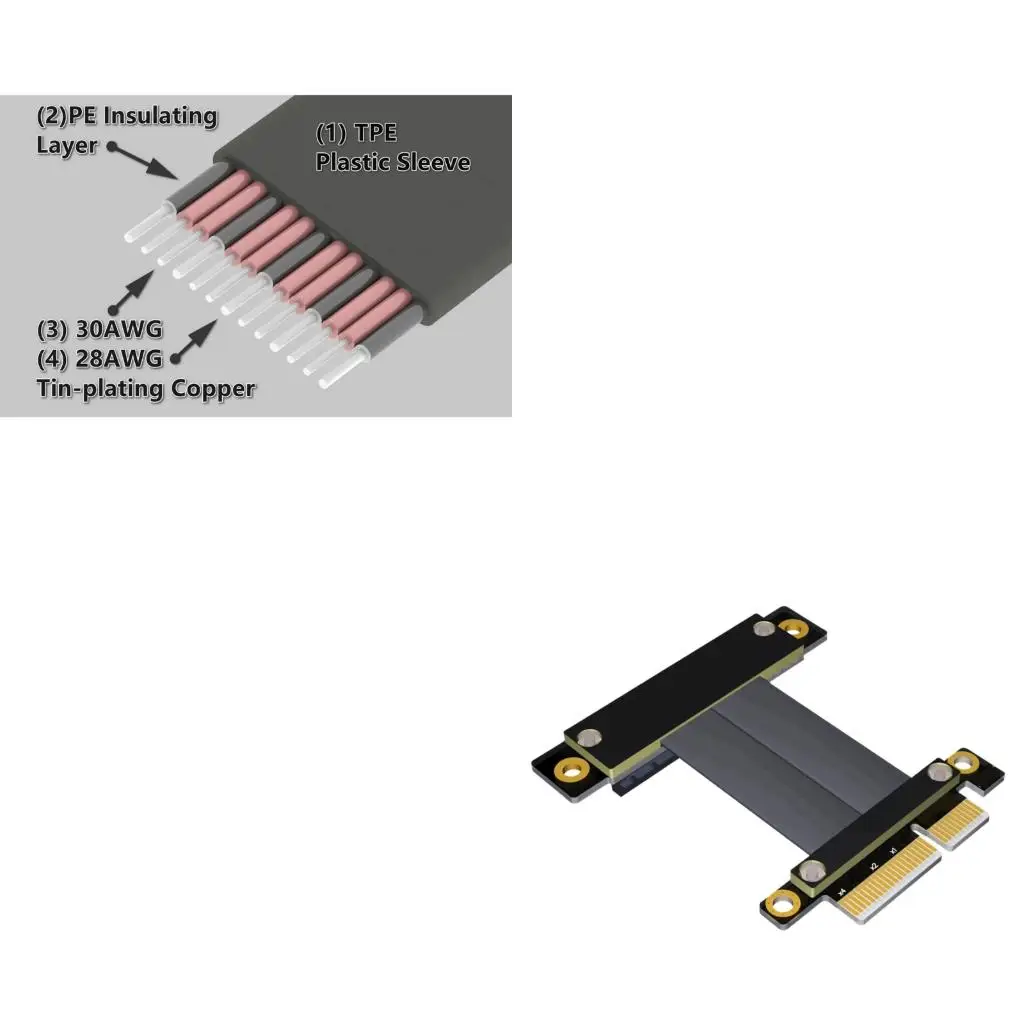 Premium PCI Express 4X Extension Cable Enhances Integrity And Stable Performances R22SF R22SL R22SR R22AB