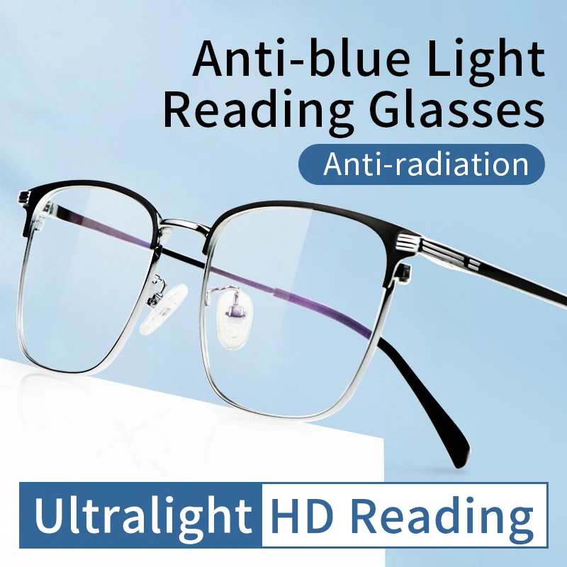 

Blue Light Blocking Reading Glasses for Men, Anti Blue Ray Anti-Fatigue Presbyopia Eyeglasses,Anti Eyestrain Readers