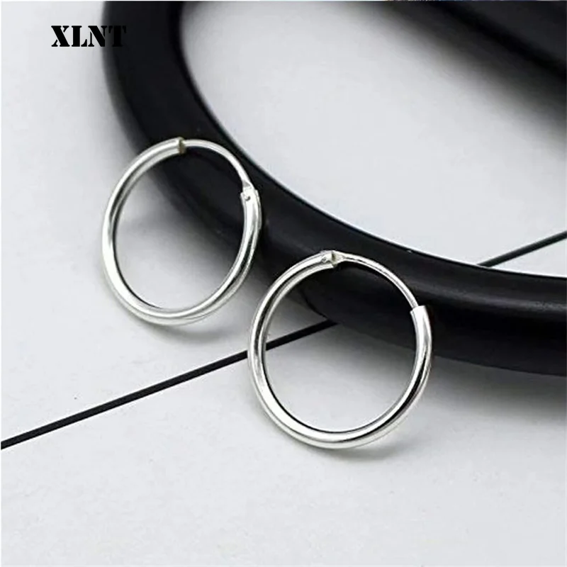 XLNT 2022 New Simple Stainless Steel Small Hoop Earrings for Women Men Cartilage Ear Piercing Jewelry Pendientes Hombre Mujer