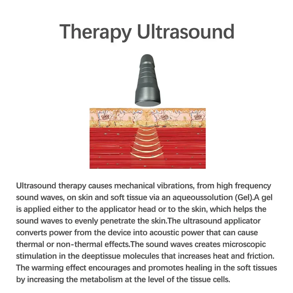 Perangkat Terapi Ultrasound Produk fisioterapi mesin USG Terapi Medis untuk menghilangkan rasa sakit