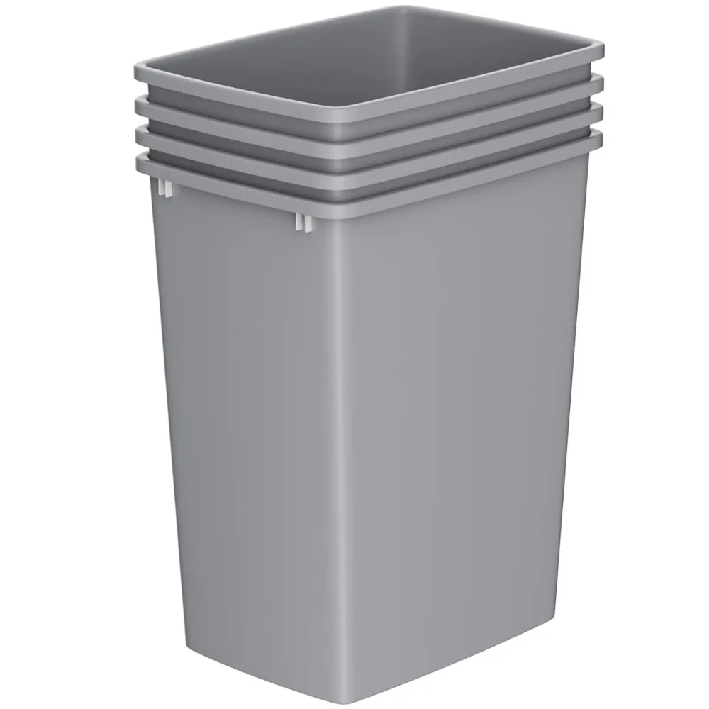 

35 Quart Plastic Trash Can, Under Canbinet Waste Bin, 9-Gallons Slim Trash Can for Kitchen Bedroom Office Bathroom Under Sink Gr