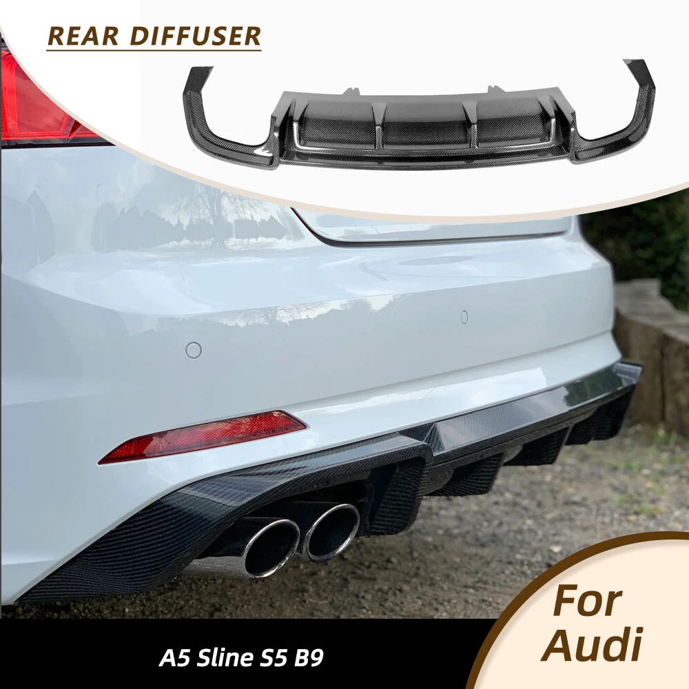For Audi A5 Sline S5 B9 Sport 2017-2020 Car Rear Bumper Lip Diffuser Car Spoiler Splitters Carbon Fiber / FRP Racing Spoiler