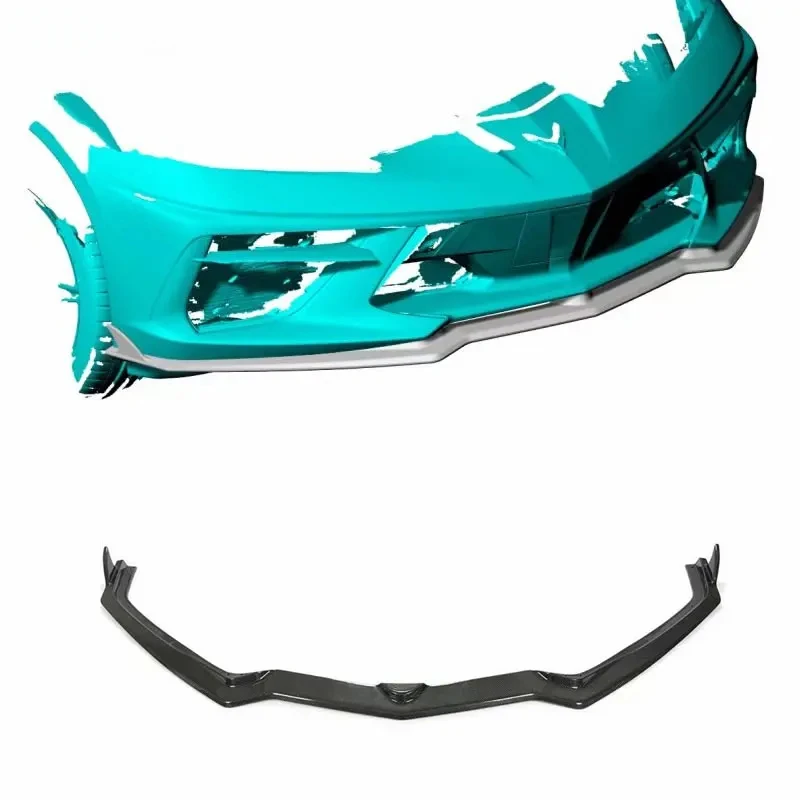 

C8 Сухой передний бампер из углеродного волокна для Corvette C8, Стайлинг автомобиля 2020