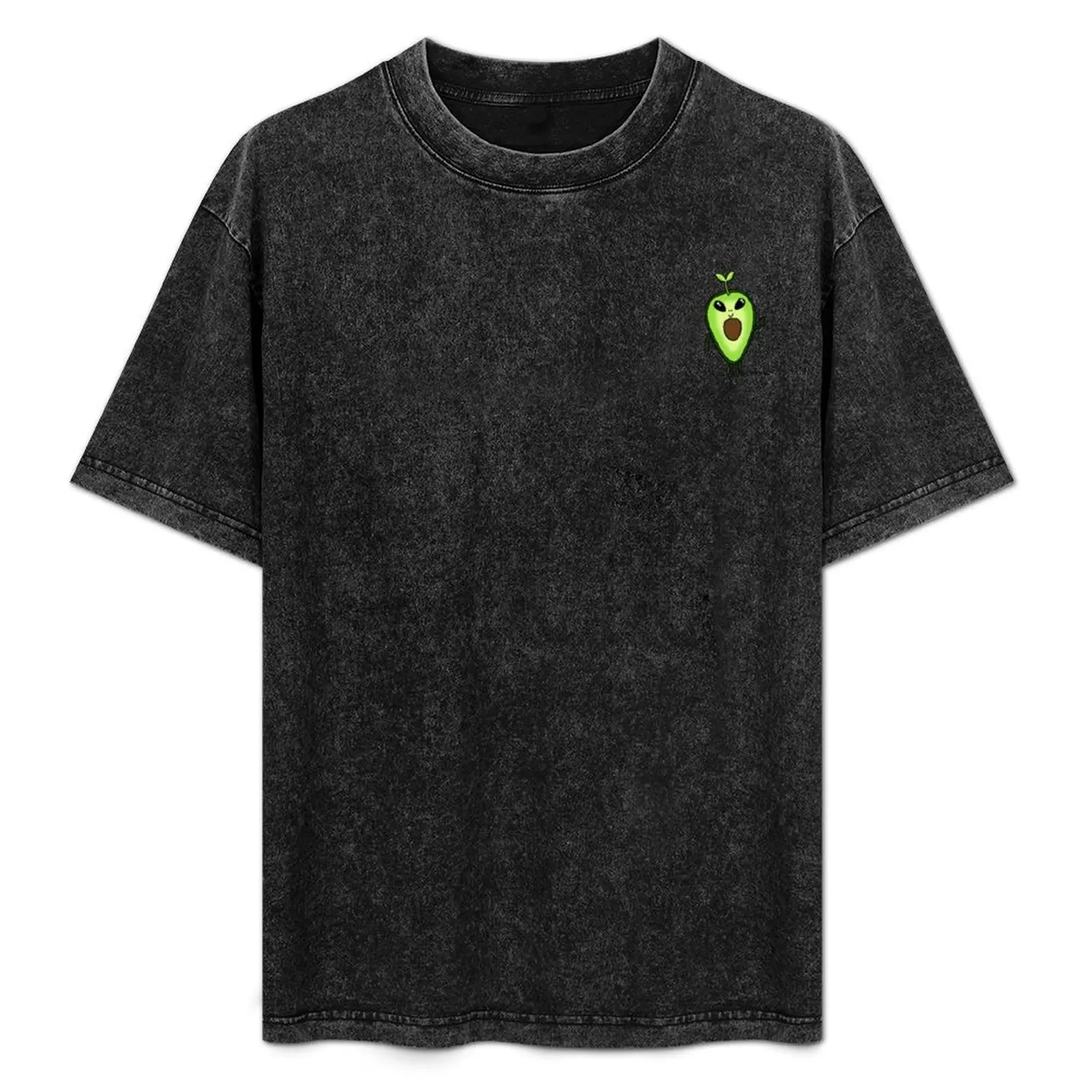 

The Avocadalien T-Shirt Minimalist Plain Crew Neck T-Shirt