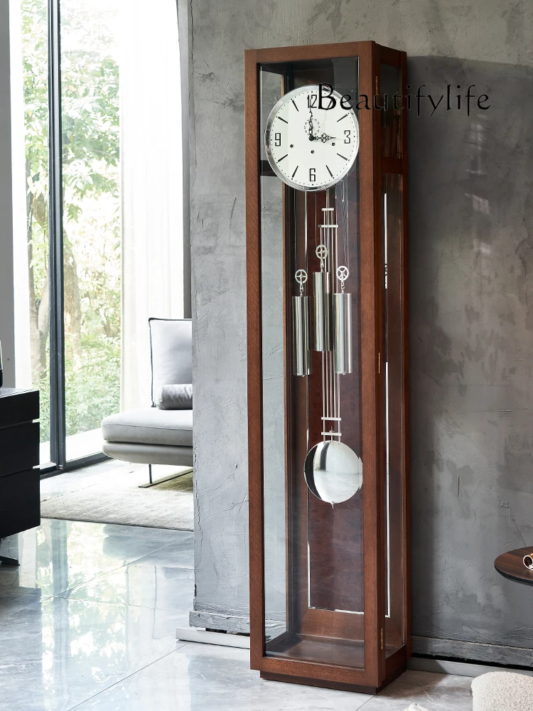 New Chinese Style Floor Light Luxury Italian Modern Minimalist Living Room Home Clock Vertical Large Pendulum Clock