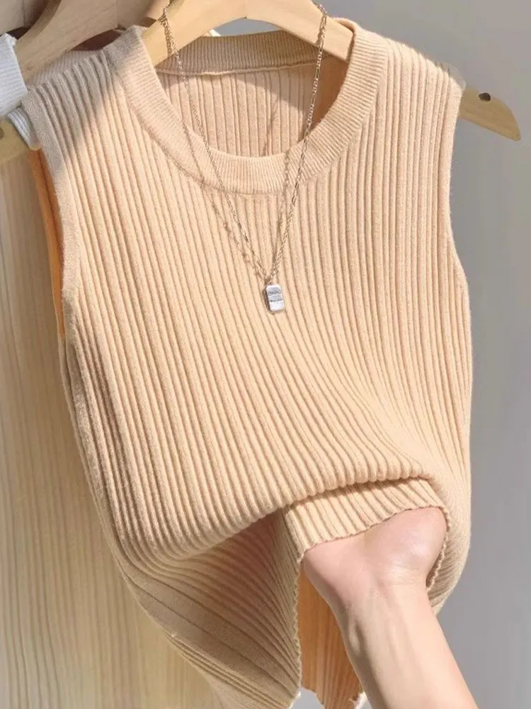 شيك محبوك سترة Svel عادية تخفيف الراقية الإحساس ملابس داخلية الخريف الشتاء Sle قاعدة irt الشعرية لين العلامة التجارية