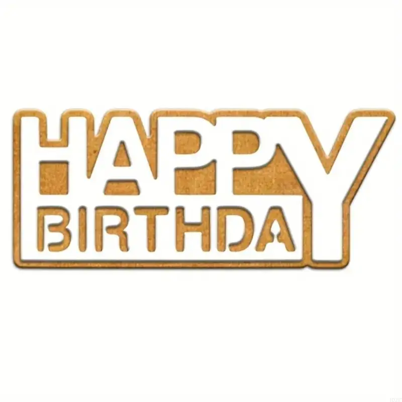 Metal Die Cuts Feliz Aniversário Corte Dies para o álbum Photo Scrapbook Decoration HX6C