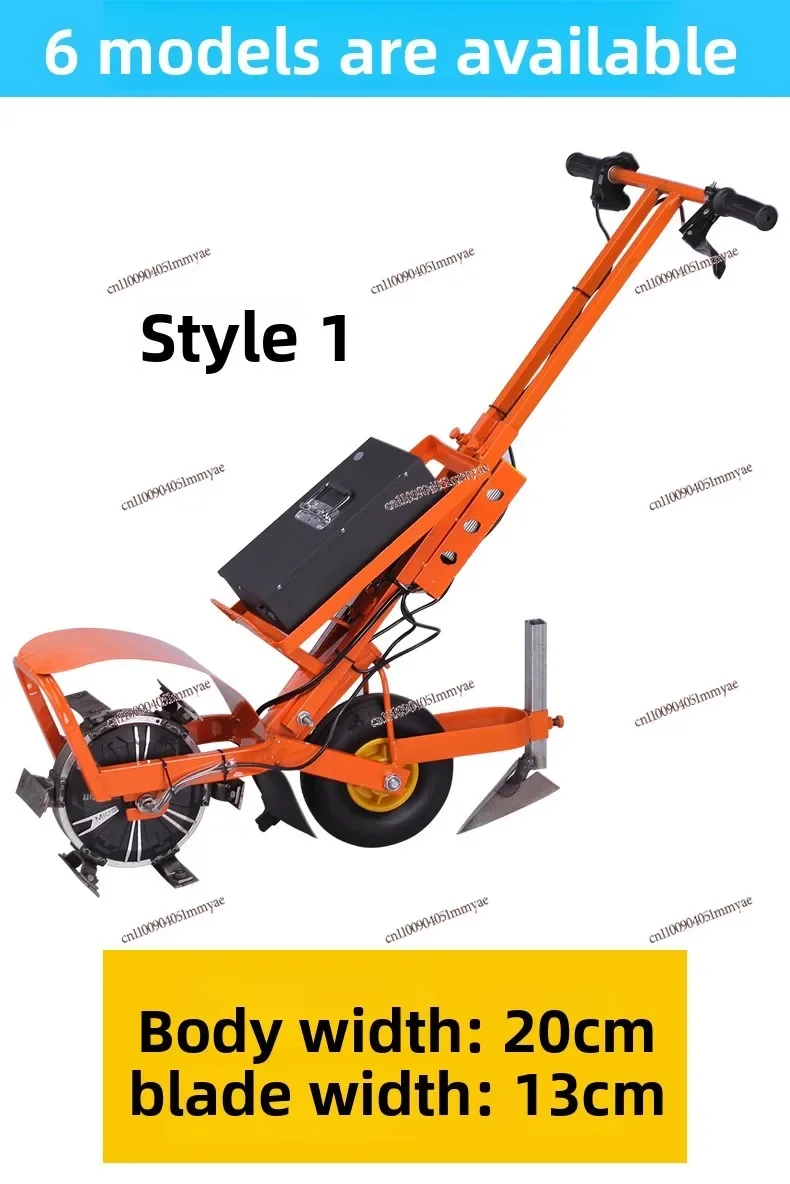 Electric lawn mower with trenching, soil loosening, plowing, soil turning, household all-in-one machine charging,