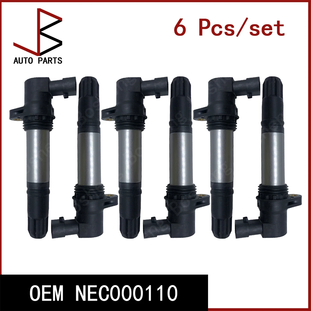 New 6 Pcs/set Ignition Coil for MG ZS 180 2001-2005 ZT- T 160 2001-2005 OEM NEC000110 0040100067 NEC000070 NEC000070L 886017008