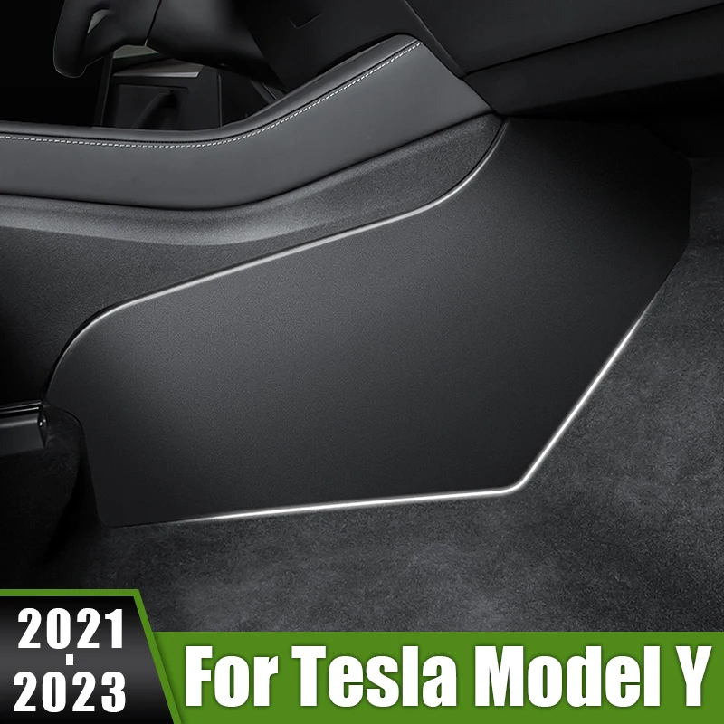 

For Tesla Model Y 2021 2022 2023 Car Side Defense Kick Pads Central Control Protective Foot Mats Interior Decoration Trim Cover