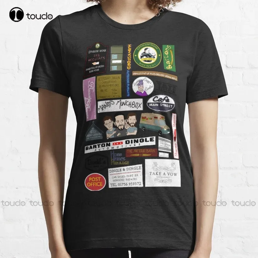 Emmerdale Itv - 'Businesses Moodboard' تي شيرت كلاسيكي قمصان رياضية للرجال مخصص الكبار في سن المراهقة للجنسين موضة مضحك جديد #2