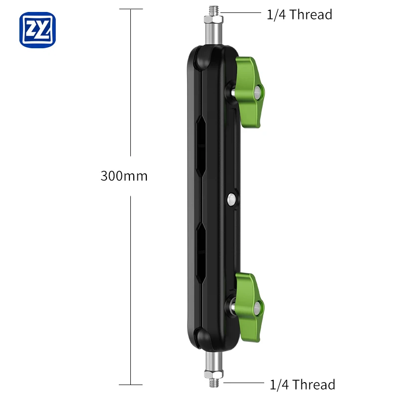 

Регулируемый шарнирный кронштейн 250/300 мм с двойным шаровым шарниром и длиной 1 дюйм для светодиодных ламп и аксессуаров для камер
