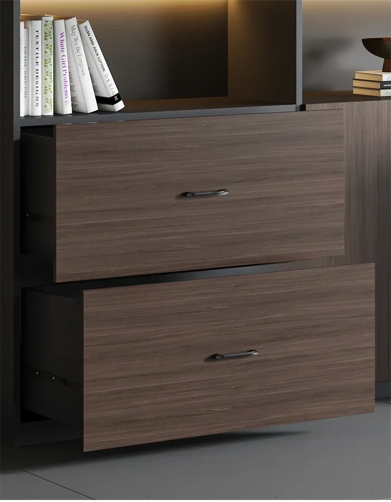 

Wooden file bookcase simple storage