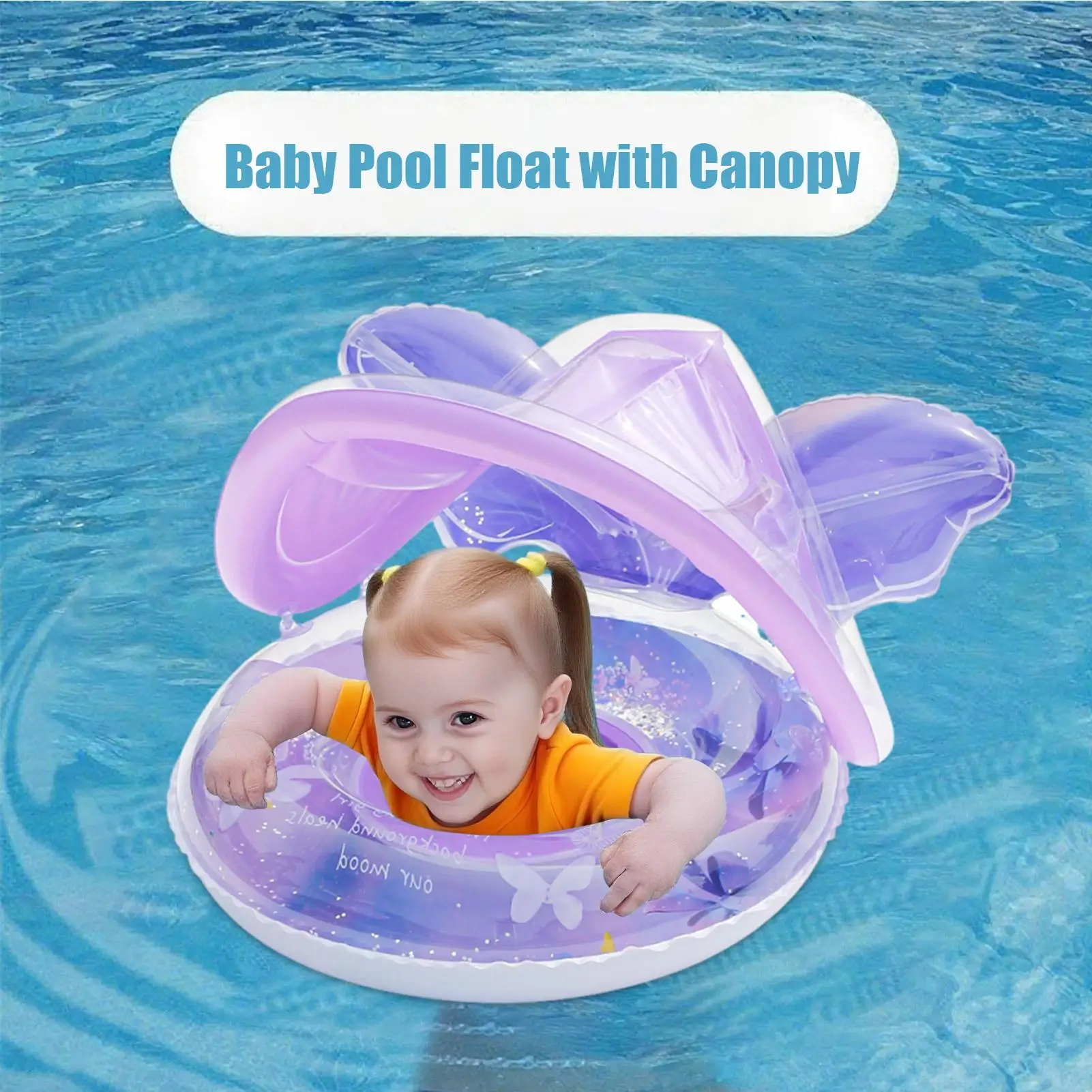 Galleggiante galleggiante per bambini per protezione solare per bambini Tappetino da salotto a forma di farfalla Sedia da acqua per barca per giochi all'aperto Nuoto Lago Spiaggia Estate