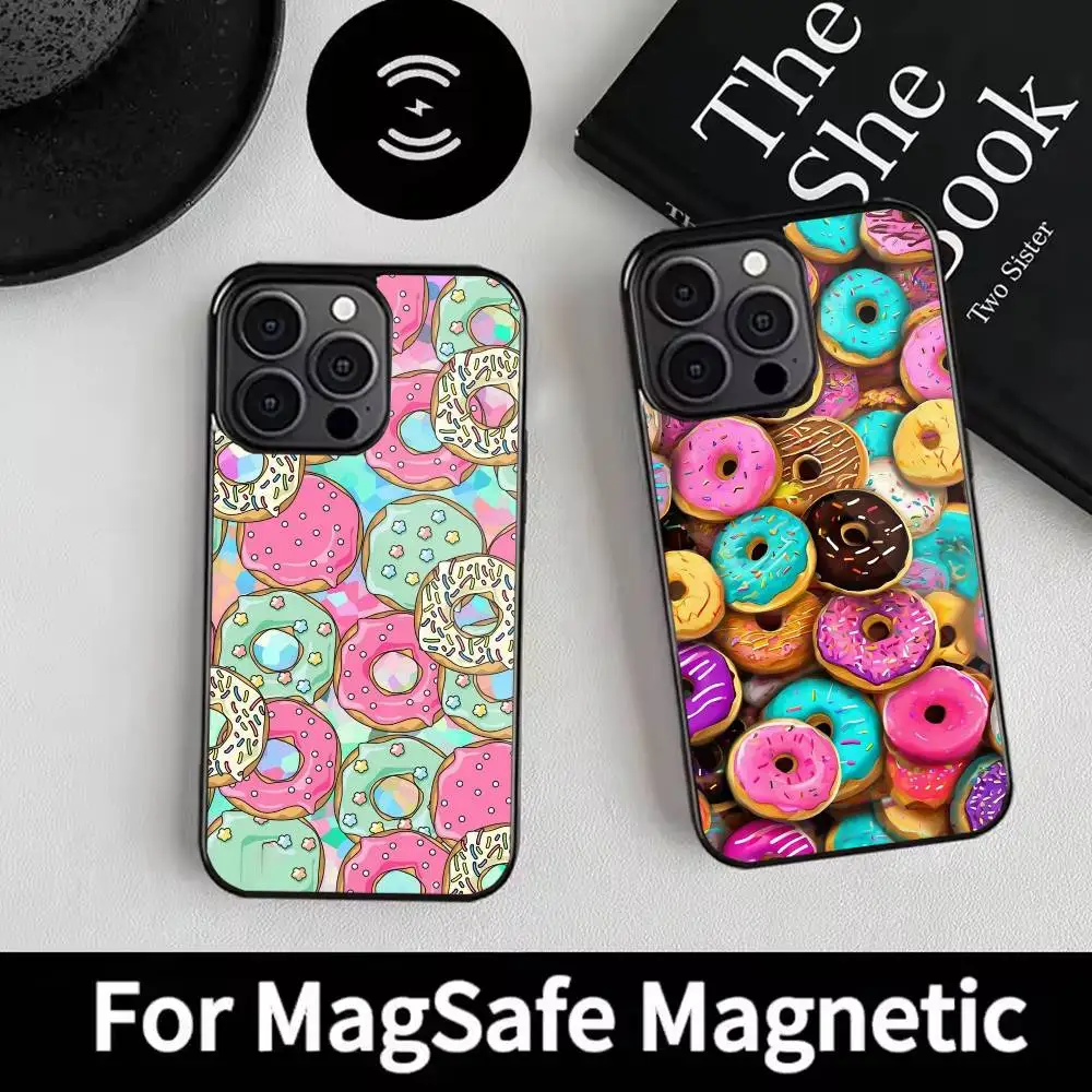 

Donuts Dessert Snacks Phone Case For iPhone 17,16,15,14,13,12,Plus,Pro,Max for Magsafe Magnetic Wireless Charging