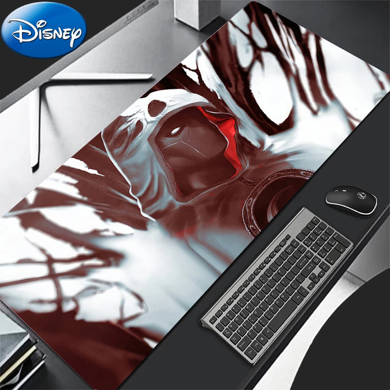 Черно-белый коврик для мыши, игровые аксессуары для ноутбука, коврик для клавиатуры, офисный ПК, коврик для мыши Moon K-knight Gamer, расширенный коврик для настольного компьютера