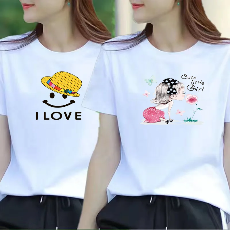 Women T Shirt Summer Cotton Flowers Perfume Blouse Fashion Print Graphic Tees Brand Quality Short Sleeve Tops Clothes