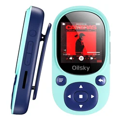 32GB Clip MP3 Player Bluetooth 5.3, Oilsky Children's Music Player with Pedometer Support up to 128GB