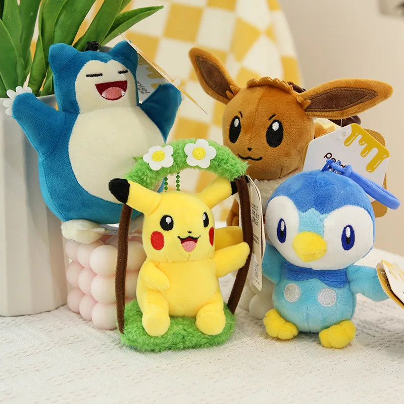 Pikachu Eevee Kabigon Plush Keychain Pendant Decoration Cute and Fun Gift for Home Decor and Furniture Pokemon Plush  Plush Toys