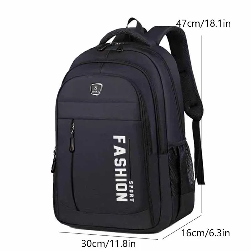 Large Capacity Men's Business Backpack with Laptop Compartment Fashion Logo Design Travel School Bag