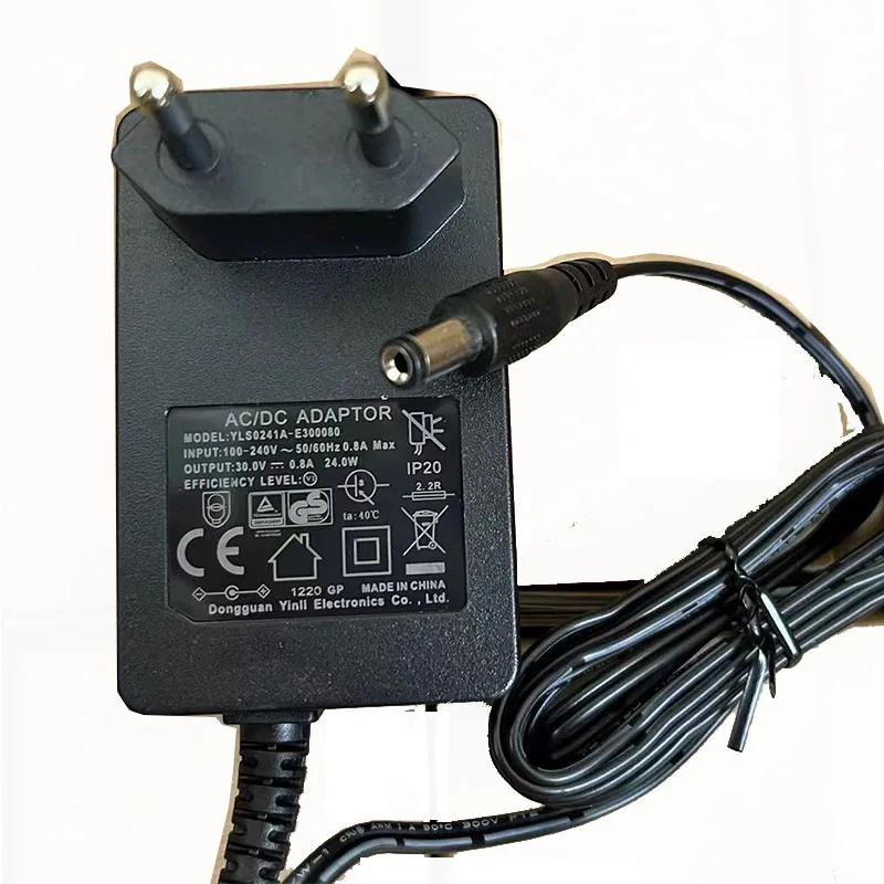 Original 30V0.8A 800mA power adapter for vacuum cleaner sweeping machine robot charger YLS0241A-E30080