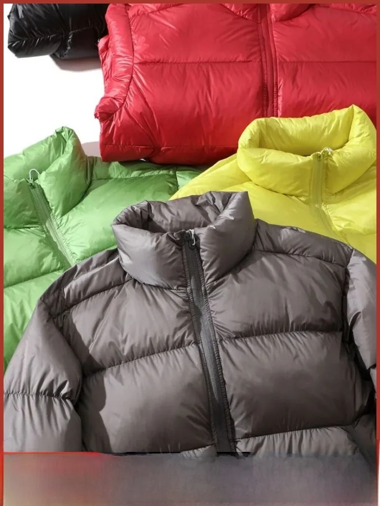 الكورية Sle عالية Puffin Du أسفل Jaet زوجين الشتاء Faion لون نقي الوقوف طوق الخبز أسفل Jaet سستة إغلاق
