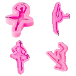 1pc Silicone Molds For Ballerinas For Making Jewelry Keychain Pendants Clay Mold