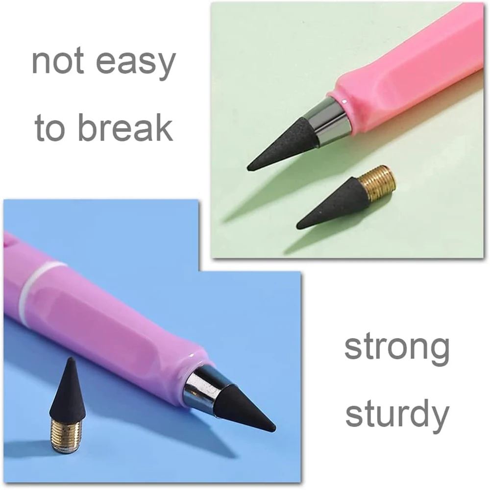 12 Pcs Inkless Pencil Tip Inkless Pencil Replacement Nibs Everlasting Pencil for Reusable Everlasting Pencil
