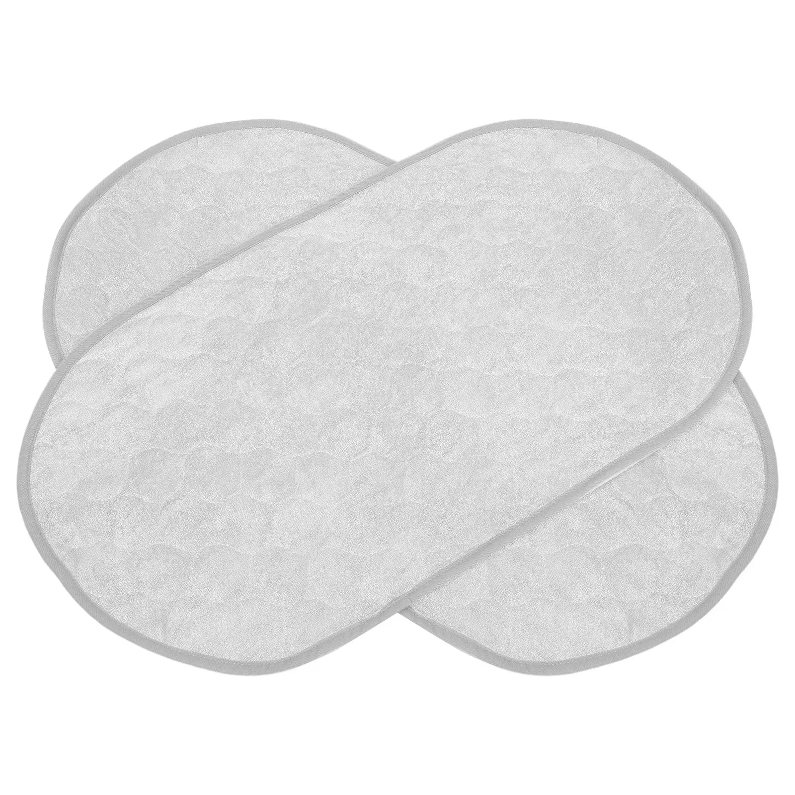 2Pcs Baby Waterproof Changing Pads Foldable Reusable Grey Oval Portable Diaper Changing Pad Liners Travel Washable