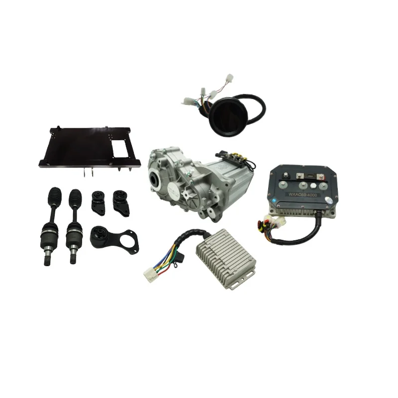 

AC 4000W 72V Mid Drive Motor power train kits with Semi-Alxe for E-trike