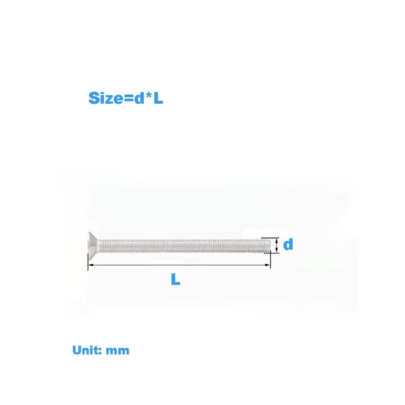 M3 M4 M5 M6 M8 304 Stainless Steel Countersunk Head Phillips Machine Screws DIN 965 Flat Head Cross Recessed Bolts Hardware