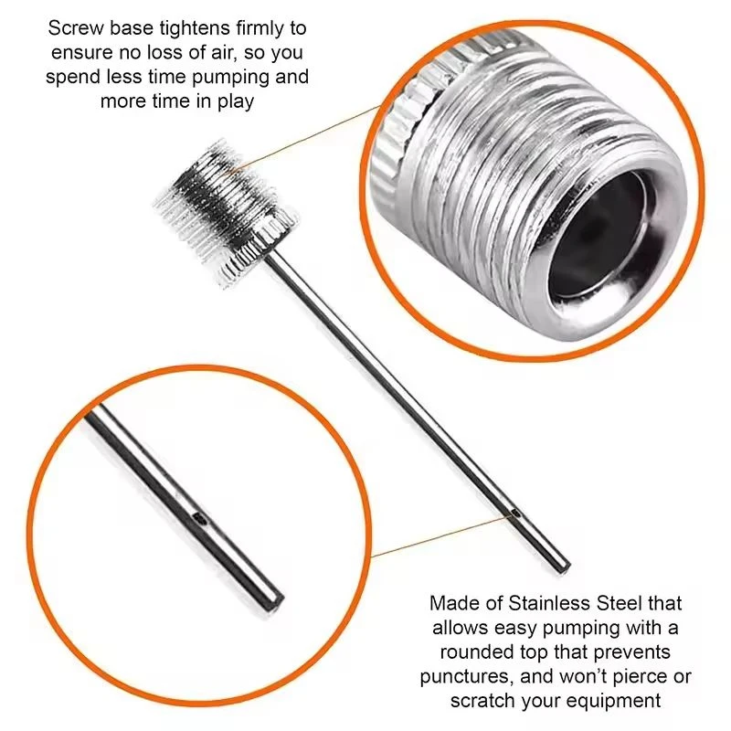 10Pcs Stainless Steel Ball Inflation Needles Air Pump Needle For Basketball Football Volleyball Sports Ball Inflating