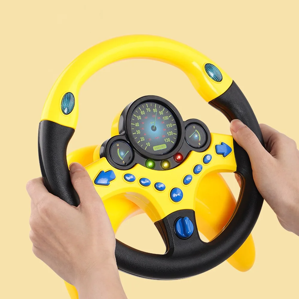 

360 ° Rotation Simulation Steering Wheel Multi Functional Montessori Steering Wheel Vocal Early Education Interactive