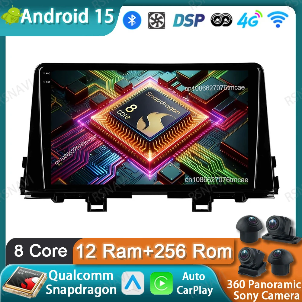 

Car Radio Android 15 For KIA PICANTO Morning 2017 2018 2019 2020 DVD Qualcomm Wireless Carplay Auto Head Unit Autoradio GPS DSP