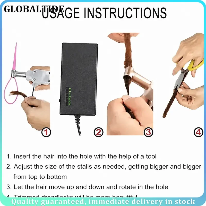 Electric Handheld Portable Dreadlock Maker Crochet Machine Automatic Dreadlocks Braiding Tool Quick DIY Dreadlocks Hair