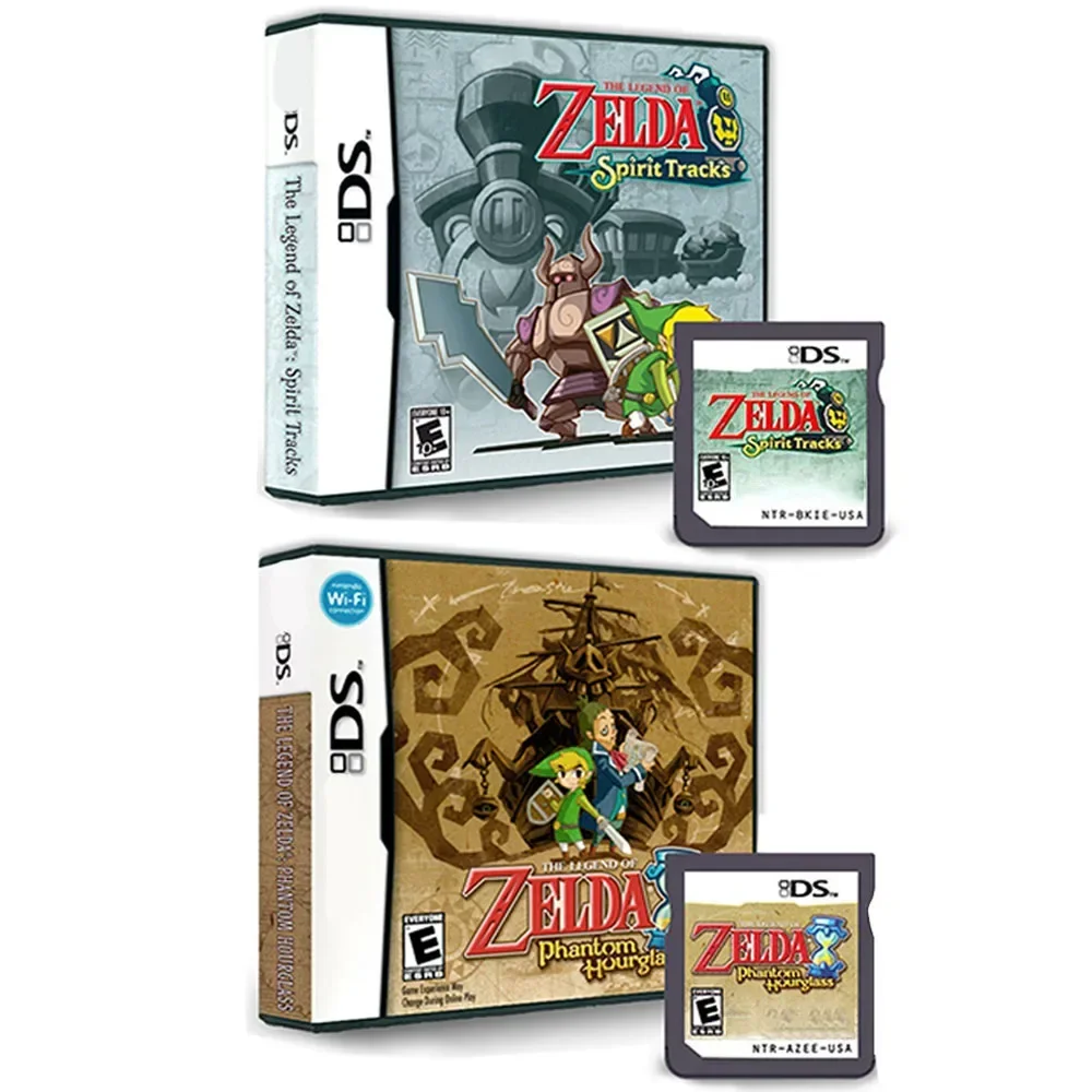 Boxed NDS Game Card  Legend of Zelda Phantom Hourglass/Spirit Tracks USA Version (R4 Version) No Manual